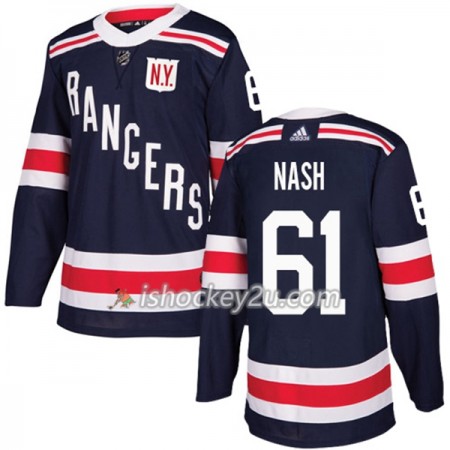 Mænd NHL New York Rangers Trøje Rick Nash 61 Adidas 2017-2018 mørkeblå 2018 Winter Classic Authentic